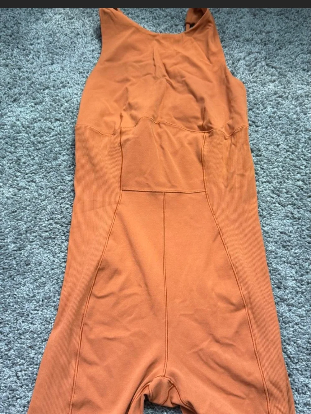 Nike Women’s Orange One-Piece Romper Sleeveless Strappy Back Logo Size S